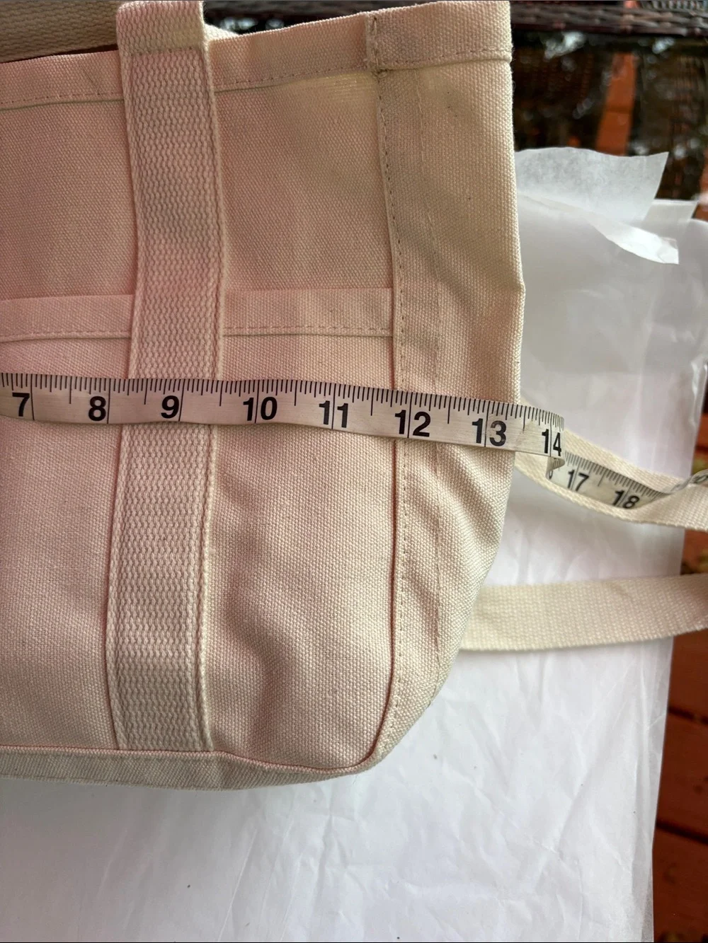 Canvas Tote Bag in Cream - Minimal Carryall